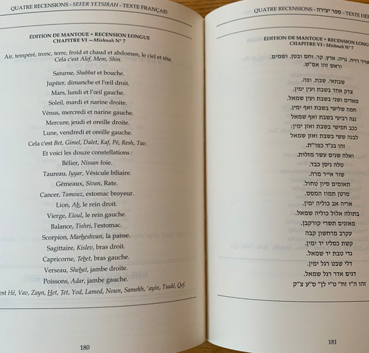 Sefer Yetsirah, Le livre de la Création, 4 versions