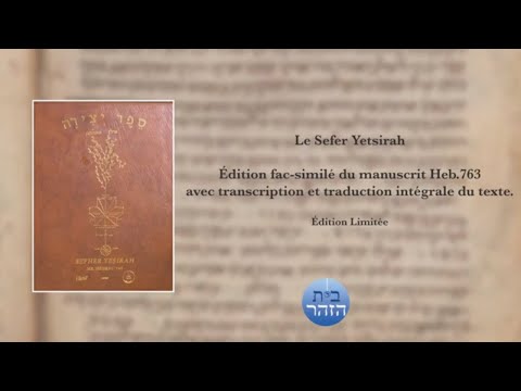 Le Livre de la Création -Sefer Yetsirah-Fac Similé- 2 Volumes en Coffret luxe